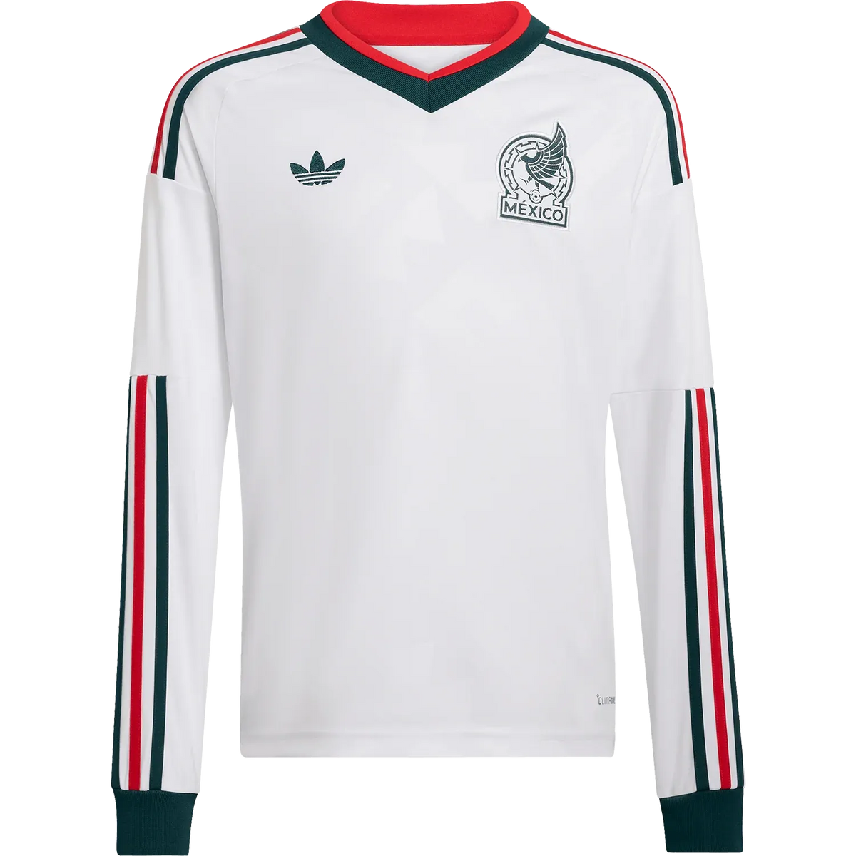 Camiseta adidas México Visitante 2026 Juvenil Manga Larga Versión Estadio