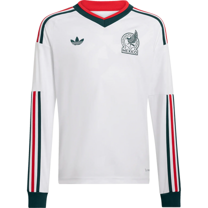 Camiseta adidas México Visitante 2026 Juvenil Manga Larga Versión Estadio