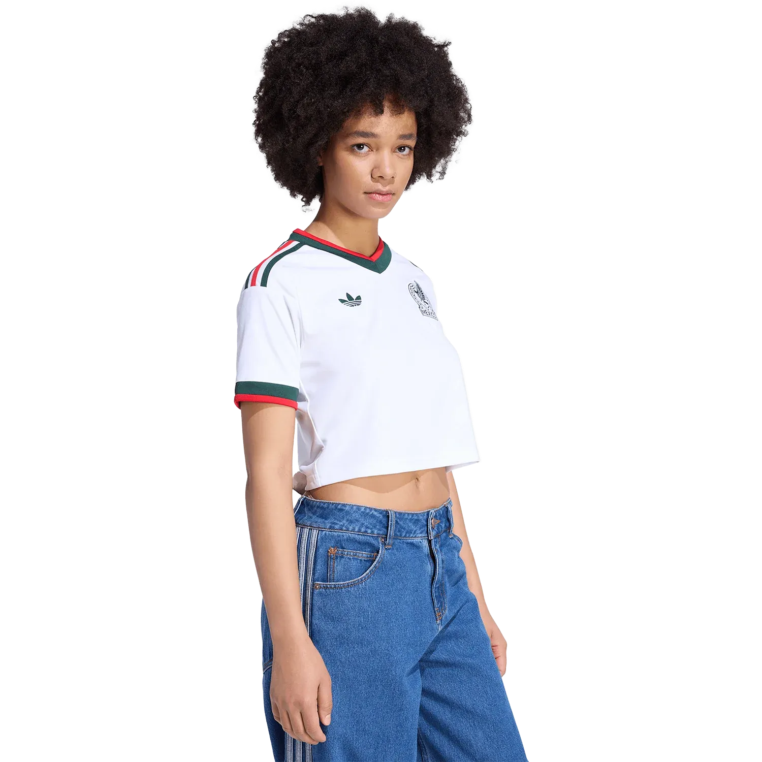 Camiseta adidas México Visitante 2026 Mujer Corta Versión Estadio