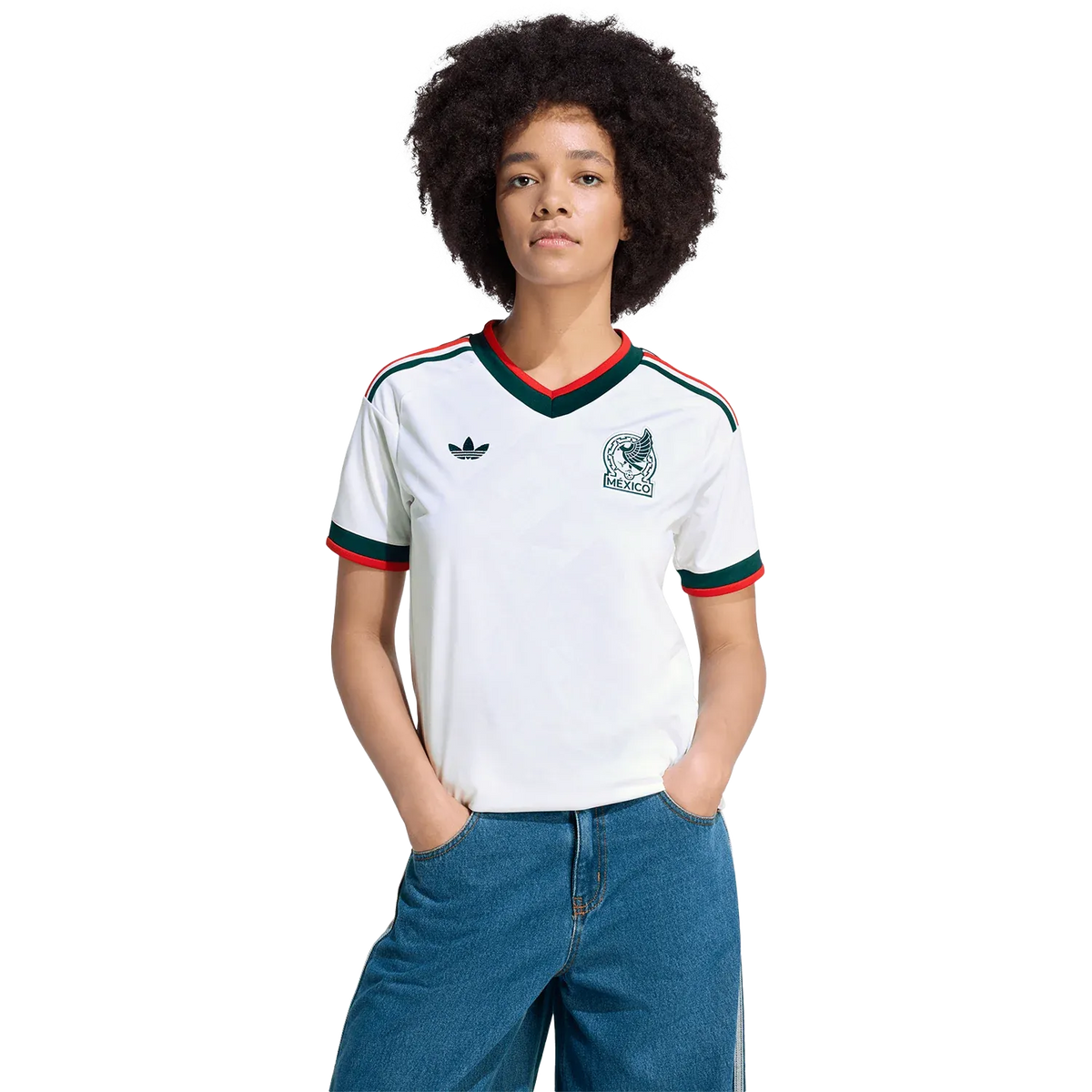 Camiseta adidas México Visitante 2026 Mujer Versión Estadio