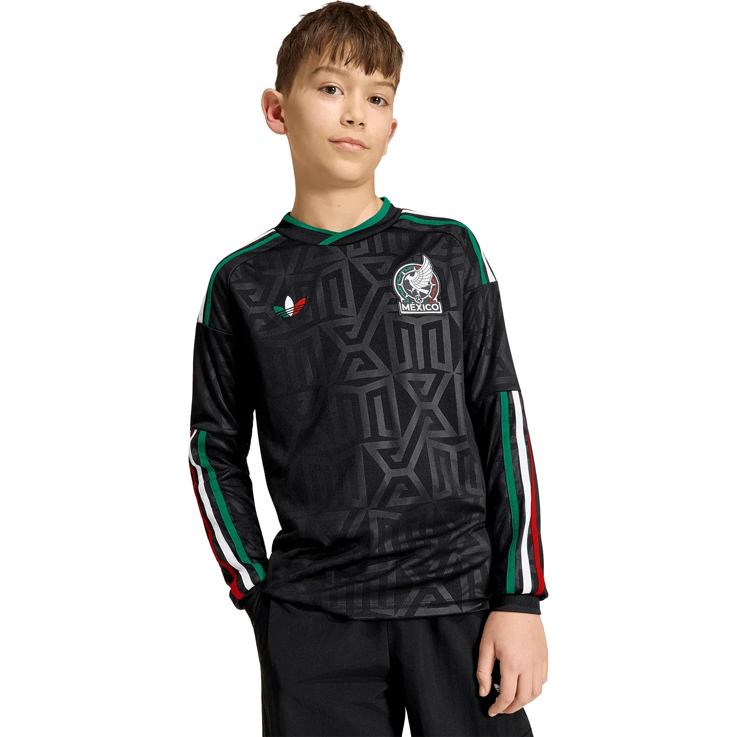Camiseta adidas México Tercera 2026 Juvenil Manga Larga Versión Estadio