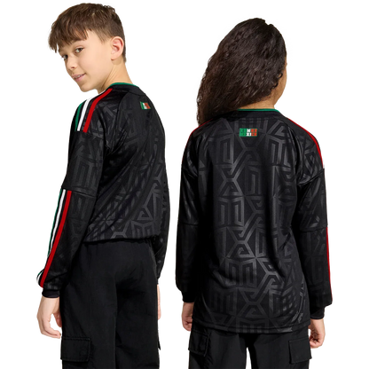 Camiseta adidas México Tercera 2026 Juvenil Manga Larga Versión Estadio