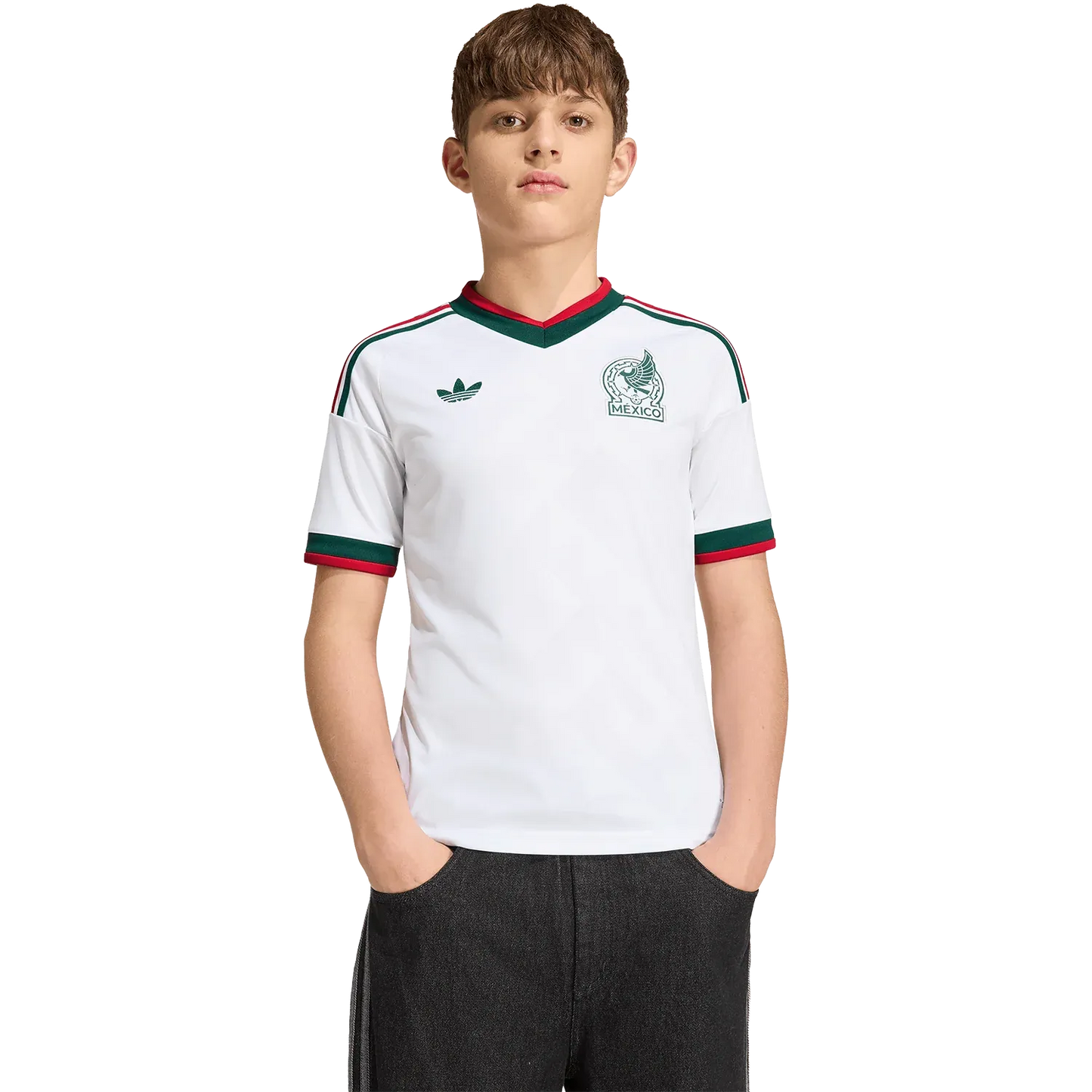 Camiseta adidas México Visitante 2026 Juvenil Versión Estadio