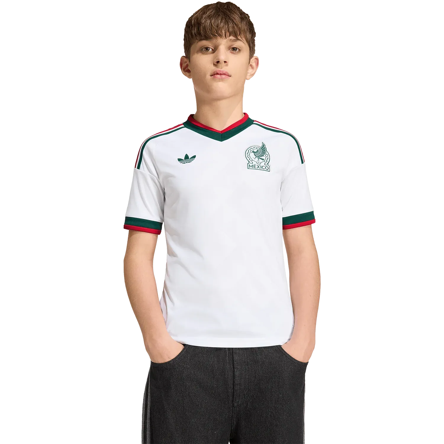 Camiseta adidas México Visitante 2026 Juvenil Versión Estadio