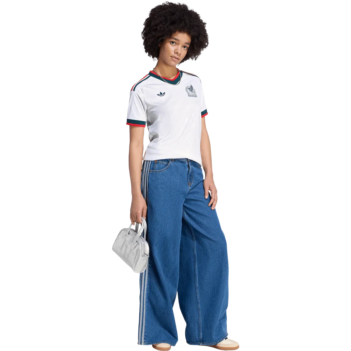 Camiseta adidas México Visitante 2026 Mujer Versión Estadio