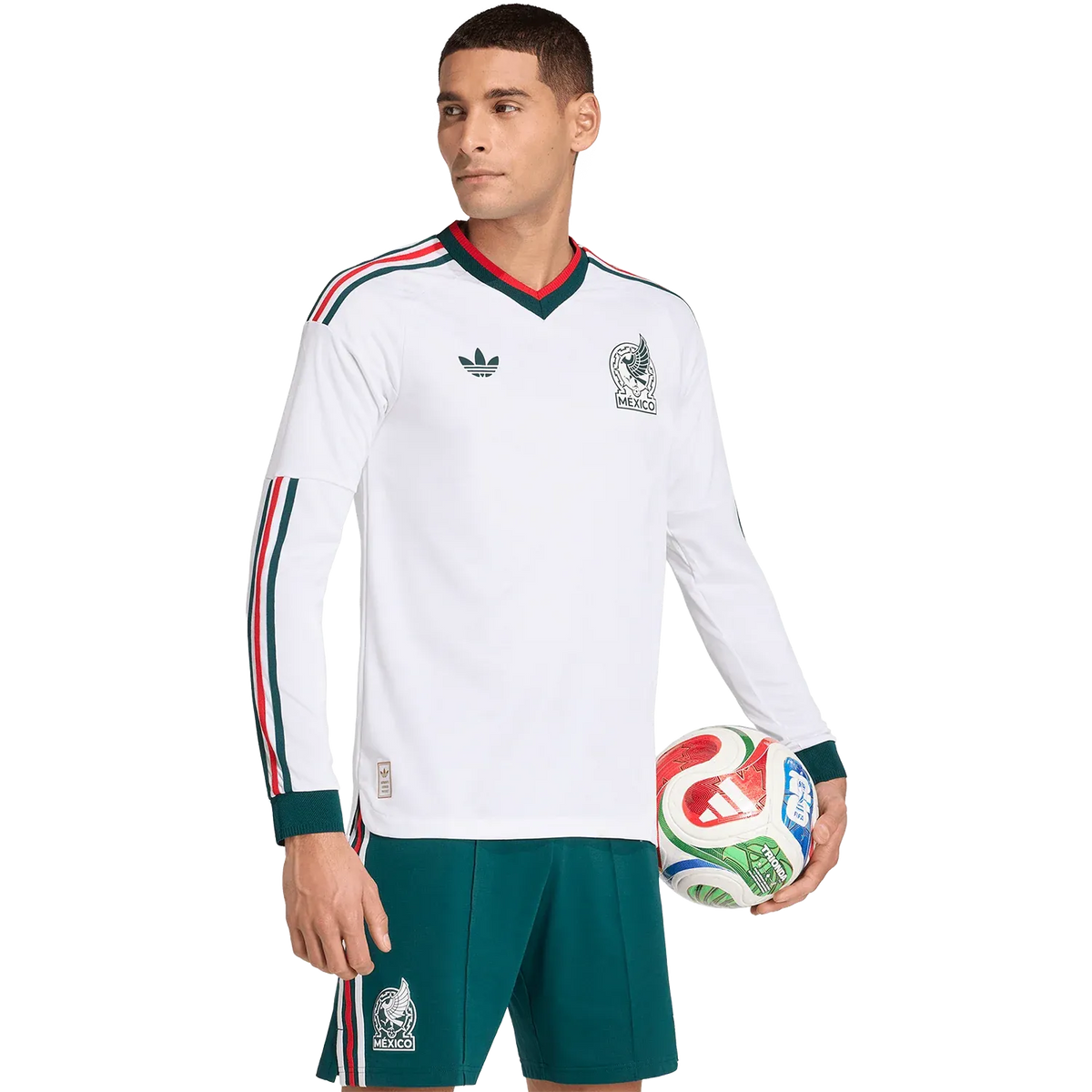 Camiseta adidas México Visitante 2026 Manga Larga Versión Jugador (Auténtica)