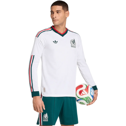 Camiseta adidas México Visitante 2026 Manga Larga Versión Jugador (Auténtica)