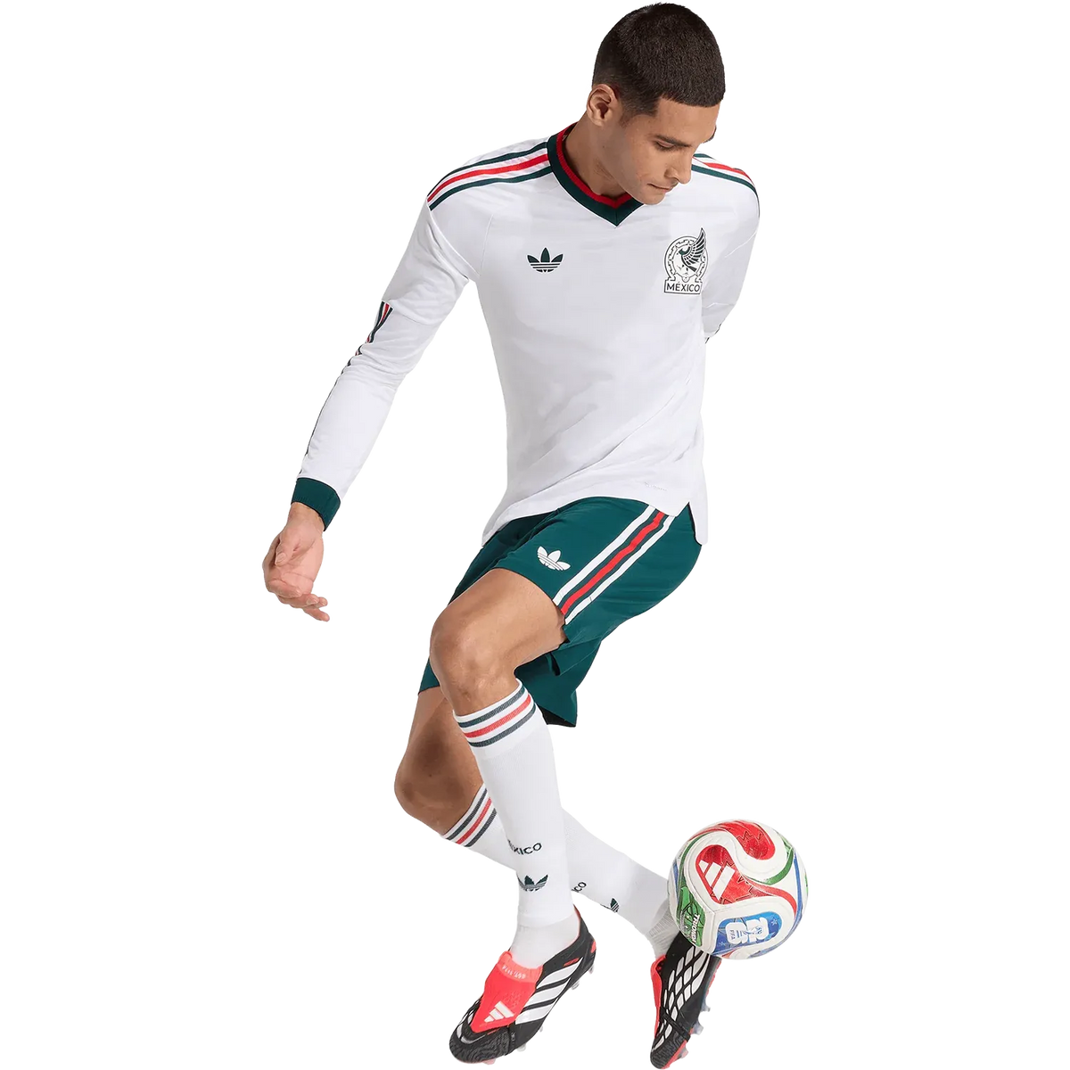 Camiseta adidas México Visitante 2026 Manga Larga Versión Jugador (Auténtica)