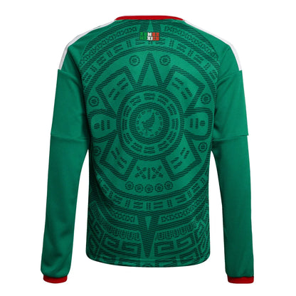 Camiseta adidas México 2026 Local Juvenil Manga Larga Versión Estadio