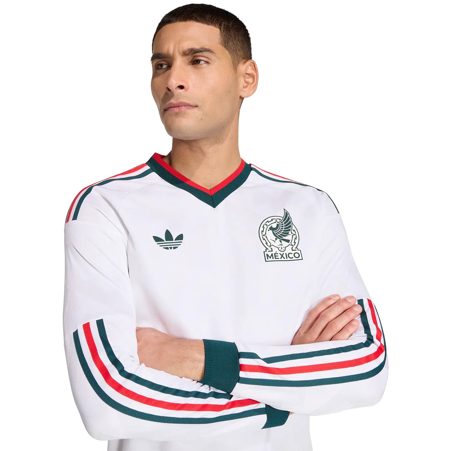 Camiseta adidas México Visitante 2026 Manga Larga Versión Jugador (Auténtica)