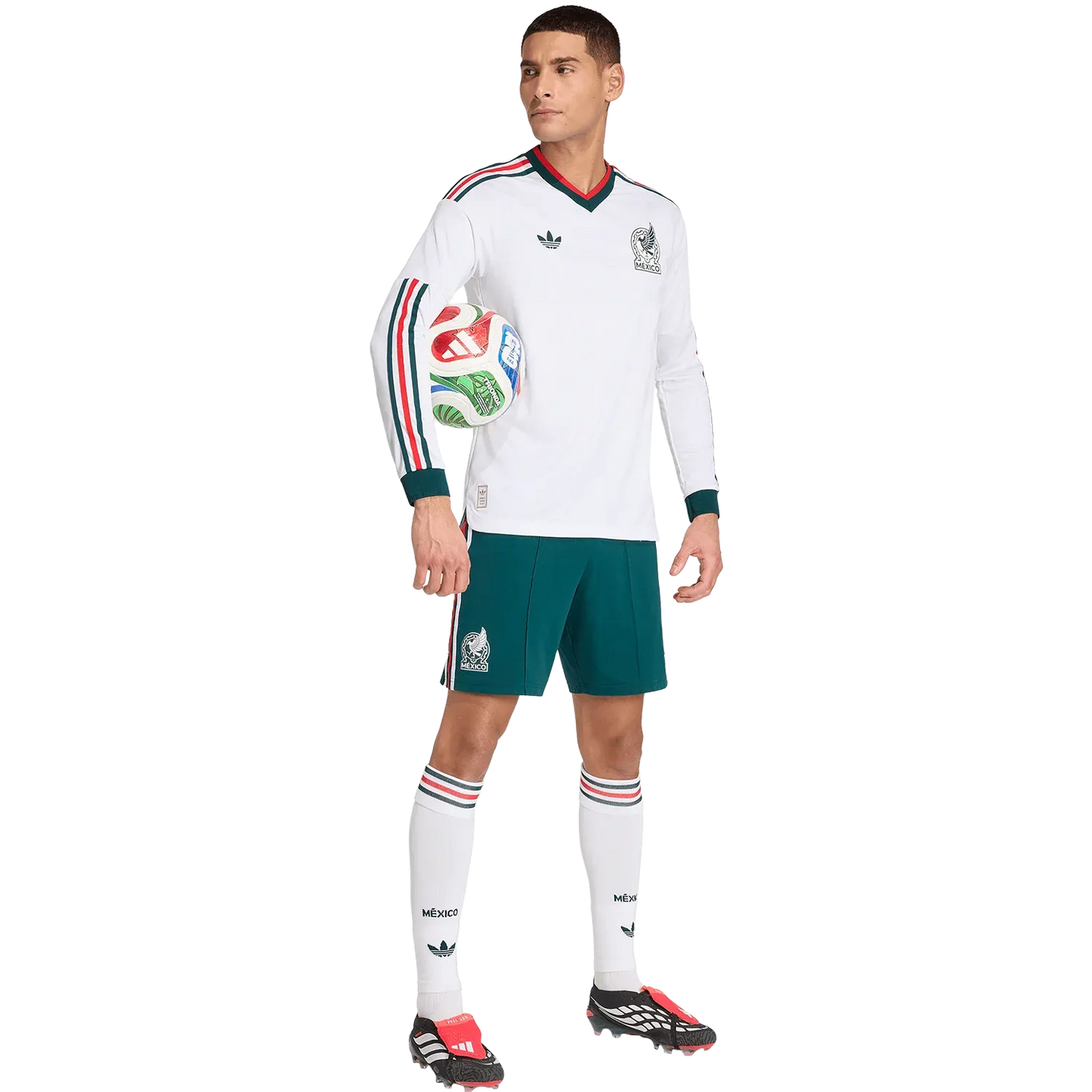 Camiseta adidas México Visitante 2026 Manga Larga Versión Jugador (Auténtica)